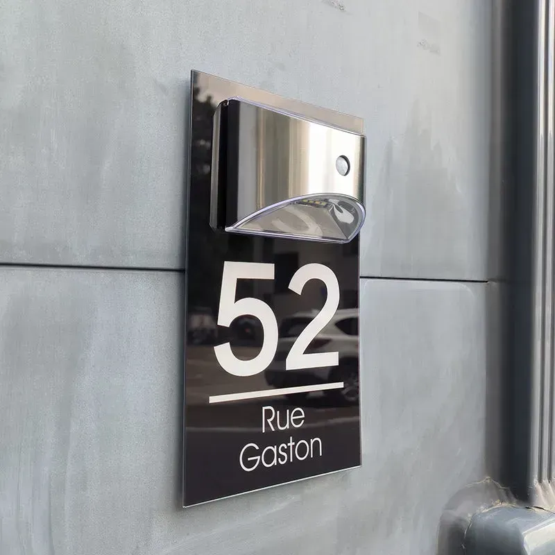 Benutzerdefiniertes bedrucktes Solar-Hausschild | Rechteckig+-.?: