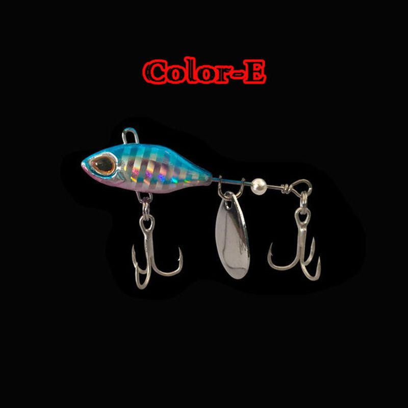 Metal Vib Fishing Lure Vortex Spinning 7g 10g 14g Rotating Sequins Freshwater Hard Bait Vibration Spinner Spoon for Pike Perch
