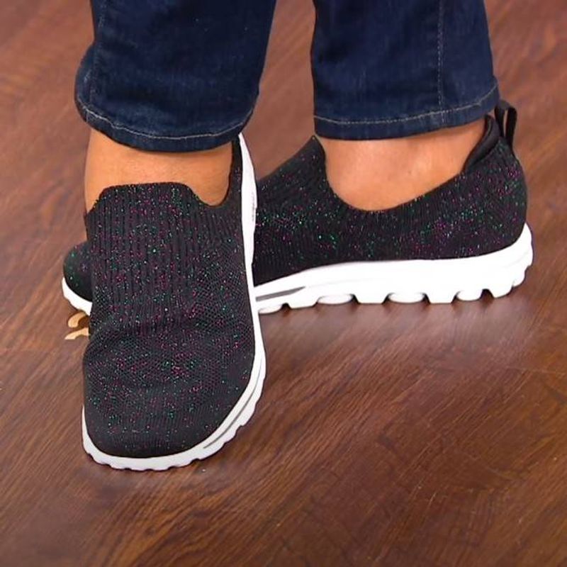 Sparkle Breathable Slip-On  Orthopedic Diabetic Walking Shoes