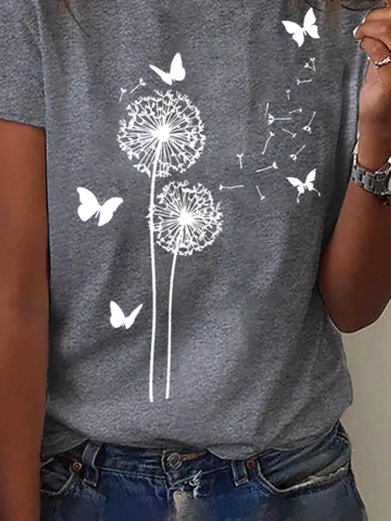 Crew Neck Loosen Short Sleeve T-Shirt