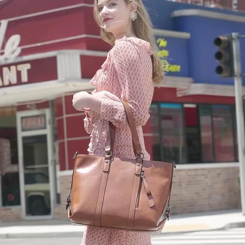 Women's Handbag Crossbody Bag Tote PU Leather Outdoor Office Shopping Zipper Large Capacity Solid Color