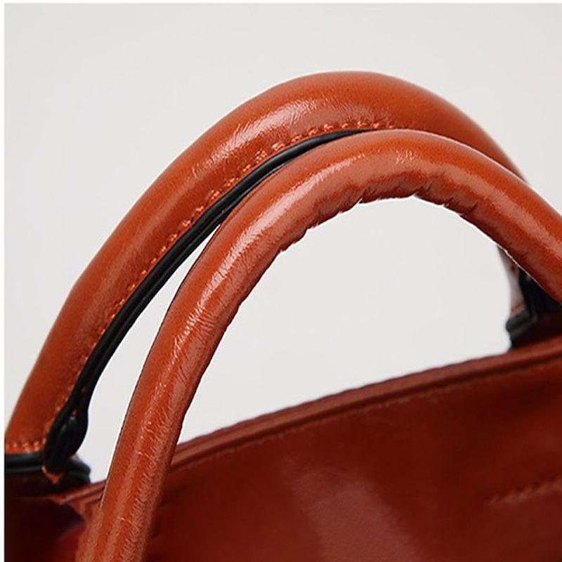 Women's Handbag Crossbody Bag Tote PU Leather Outdoor Office Shopping Zipper Large Capacity Solid Color