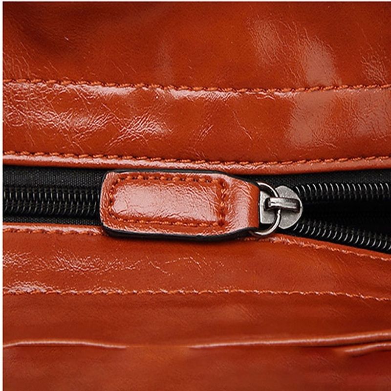 Women's Handbag Crossbody Bag Tote PU Leather Outdoor Office Shopping Zipper Large Capacity Solid Color