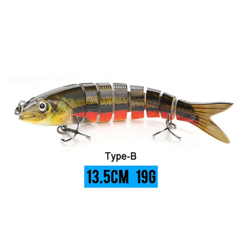 Sinking Wobblers Fishing Lures 13.5cm 19g   8 Multi Jointed Swimbait Hard Artificial Bait Pike/Bass Fishing Lure Crankbait