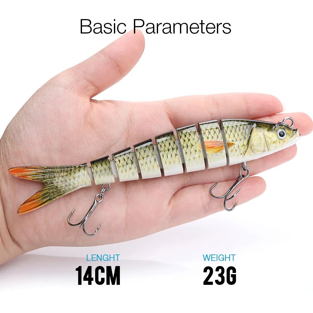 10/14cm Sinking Wobblers Fishing Lures Jointed Crankbait Swimbait 8 Segment Hard Artificial Bait For Fishing Tackle Lure