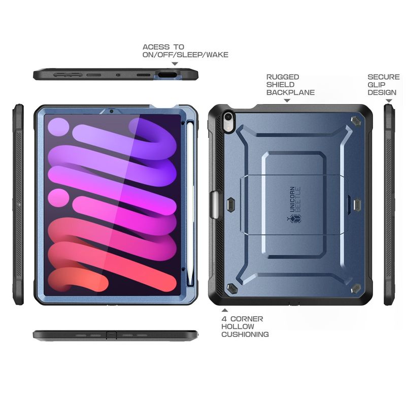 iPad mini 6 Unicorn Beetle PRO Shockproof Rugged Case-Metallic Blue