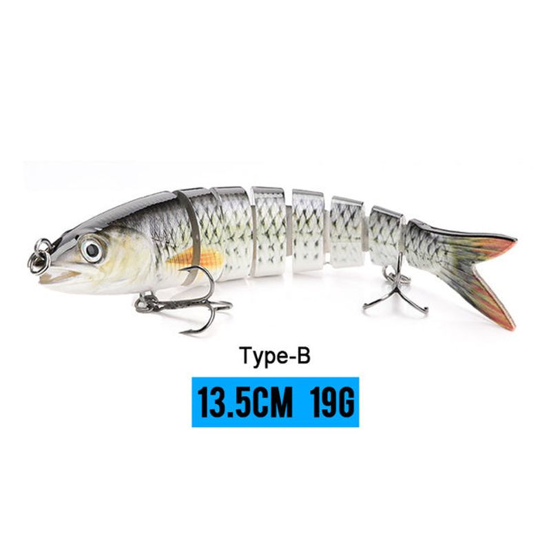 Sinking Wobblers Fishing Lures 13.5cm 19g   8 Multi Jointed Swimbait Hard Artificial Bait Pike/Bass Fishing Lure Crankbait