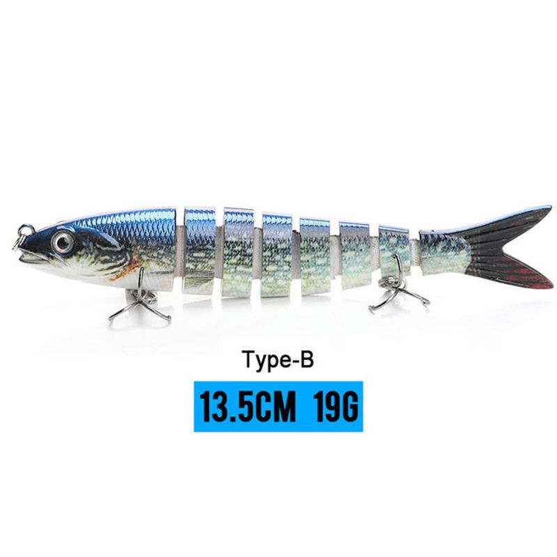 Sinking Wobblers Fishing Lures 13.5cm 19g   8 Multi Jointed Swimbait Hard Artificial Bait Pike/Bass Fishing Lure Crankbait
