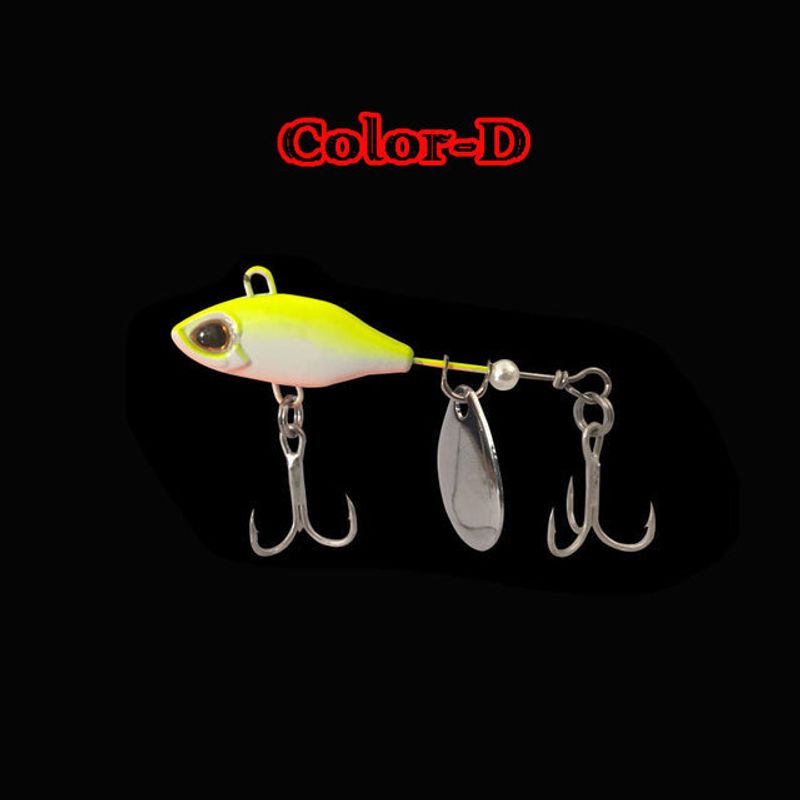 Metal Vib Fishing Lure Vortex Spinning 7g 10g 14g Rotating Sequins Freshwater Hard Bait Vibration Spinner Spoon for Pike Perch