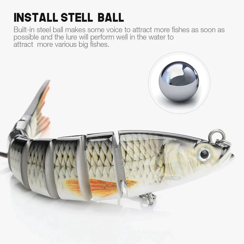 Sinking Wobblers Fishing Lures 13.5cm 19g   8 Multi Jointed Swimbait Hard Artificial Bait Pike/Bass Fishing Lure Crankbait