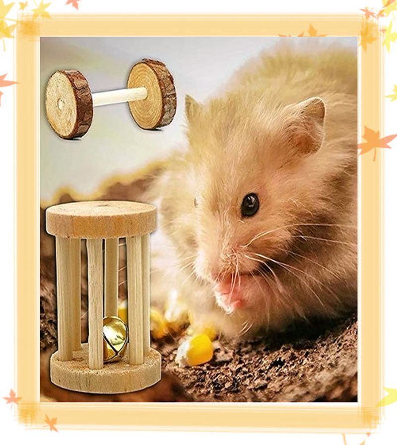 15cps Wooden  Pet  Toy Hamster Rabbit Guinea Pig Parrot Play Molar Supplies