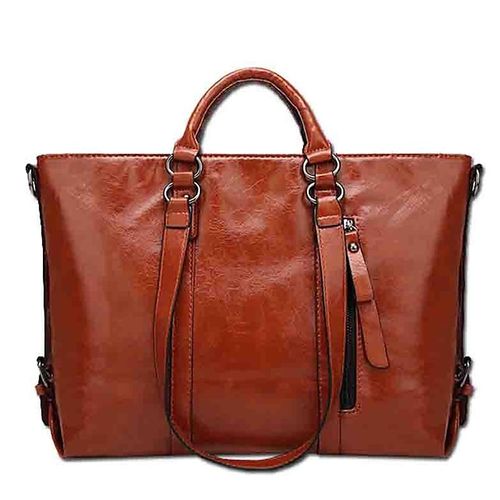 Women's Handbag Crossbody Bag Tote PU Leather Outdoor Office Shopping Zipper Large Capacity Solid Color