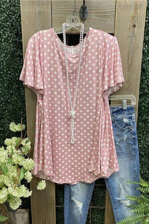 CahyCasual Polka Dot Print T-shirt