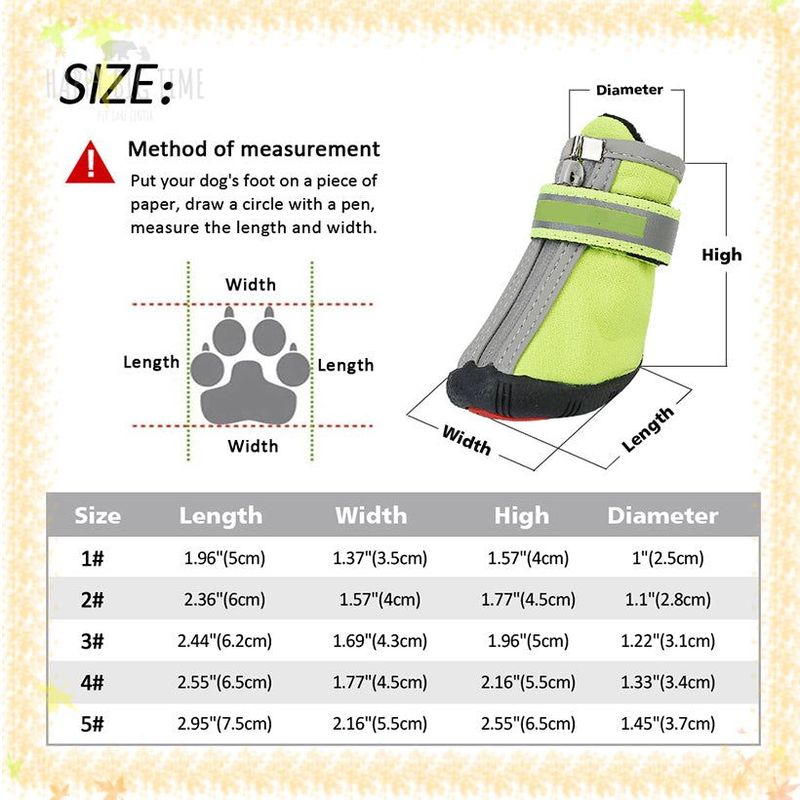 Winter Dog Shoes Warm Small Big Dogs Shoes Socks Waterproof Reflective Dog Boots Paw Protector Non Slip Rain Snow Pet Booties