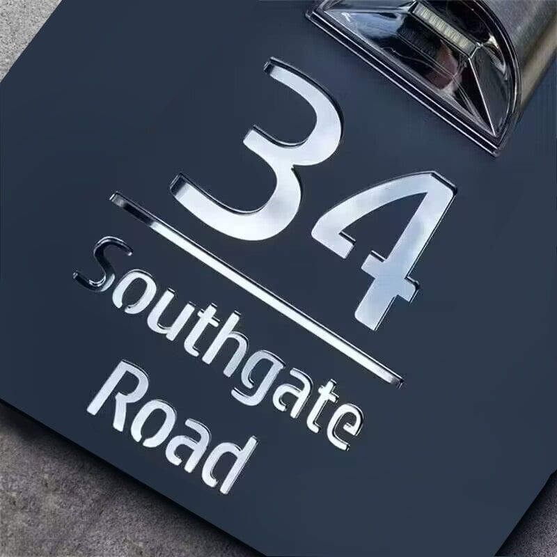 Benutzerdefinierte Solar-Laser-Cut-Haus-Plakette | Quadrat