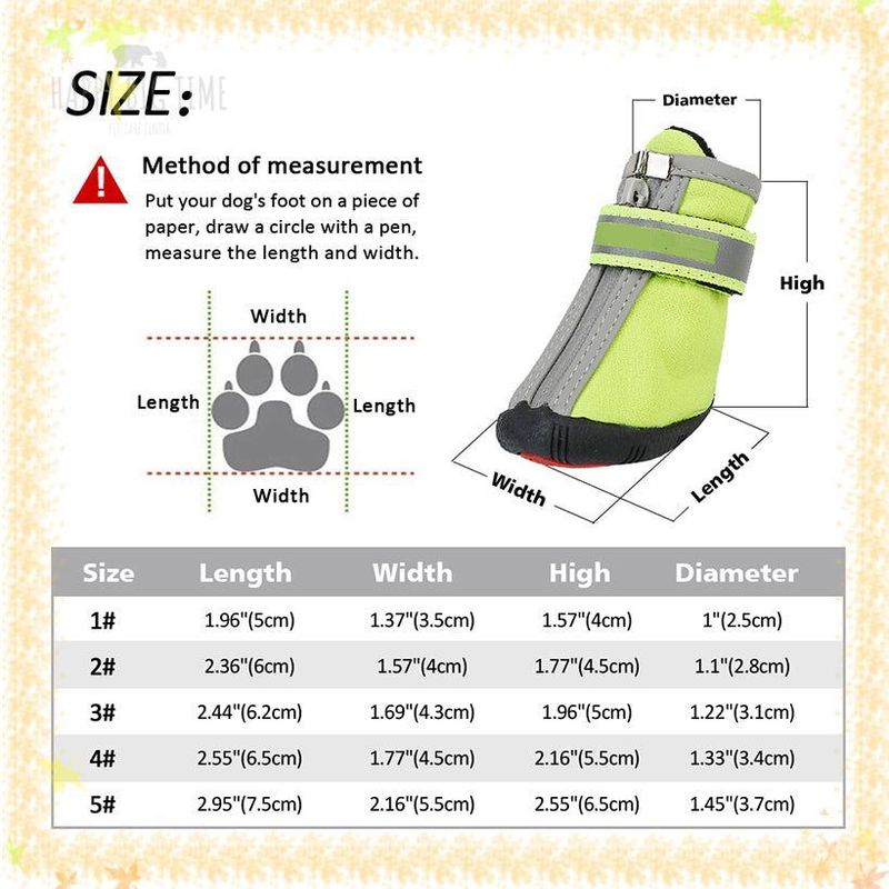 Winter Dog Shoes Warm Small Big Dogs Shoes Socks Waterproof Reflective Dog Boots Paw Protector Non Slip Rain Snow Pet Booties