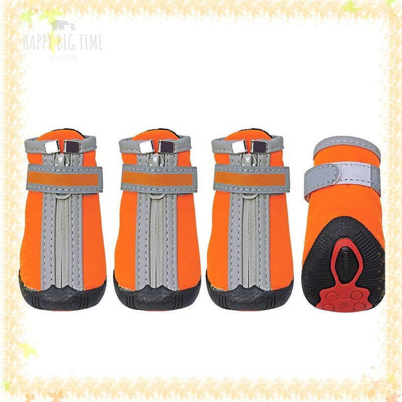 Winter Dog Shoes Warm Small Big Dogs Shoes Socks Waterproof Reflective Dog Boots Paw Protector Non Slip Rain Snow Pet Booties