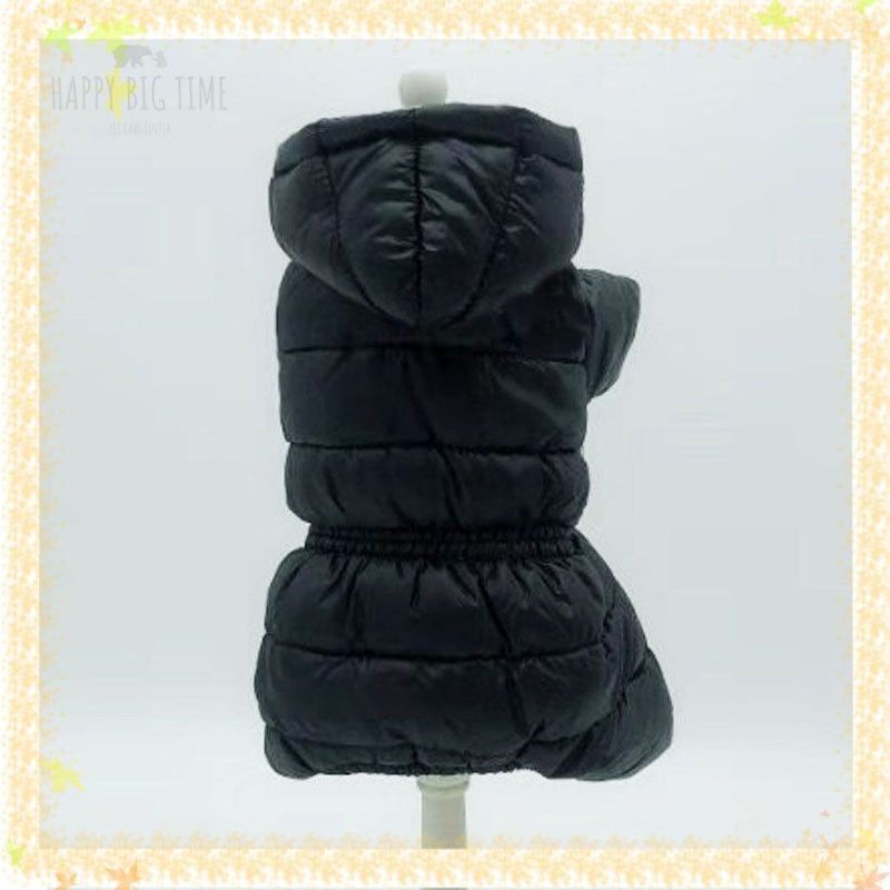 Winter Warm Down Dog Jacket Pet Dogs Costume Puppy Light-weight Four Legs Hoodie Coat Clothes For Teddy Bear Big Combinaison Ski
