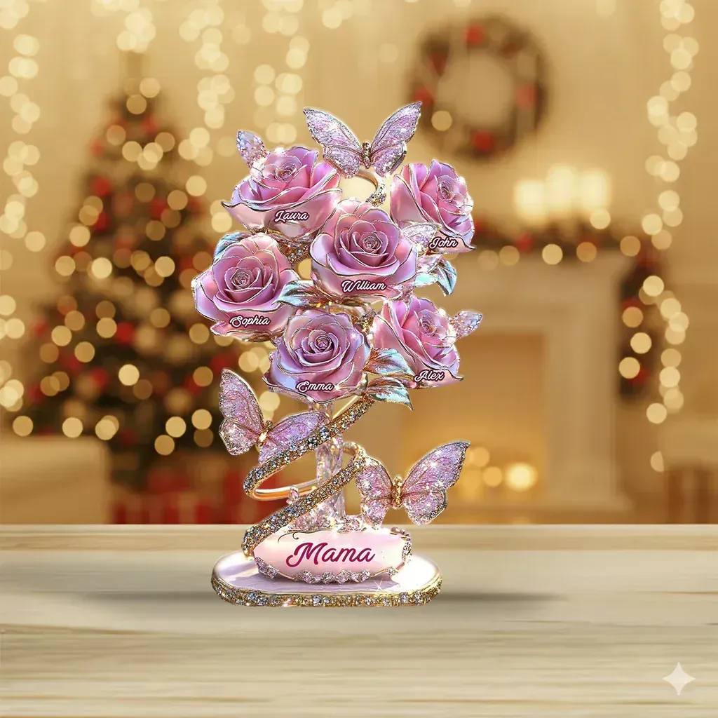 Personalised Rose Plaque