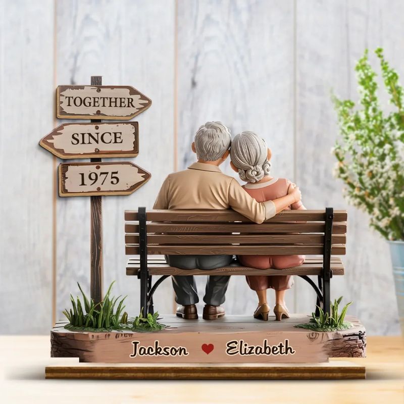 Custom double layer wooden sign with flat holder-housewarming gift, anniversary