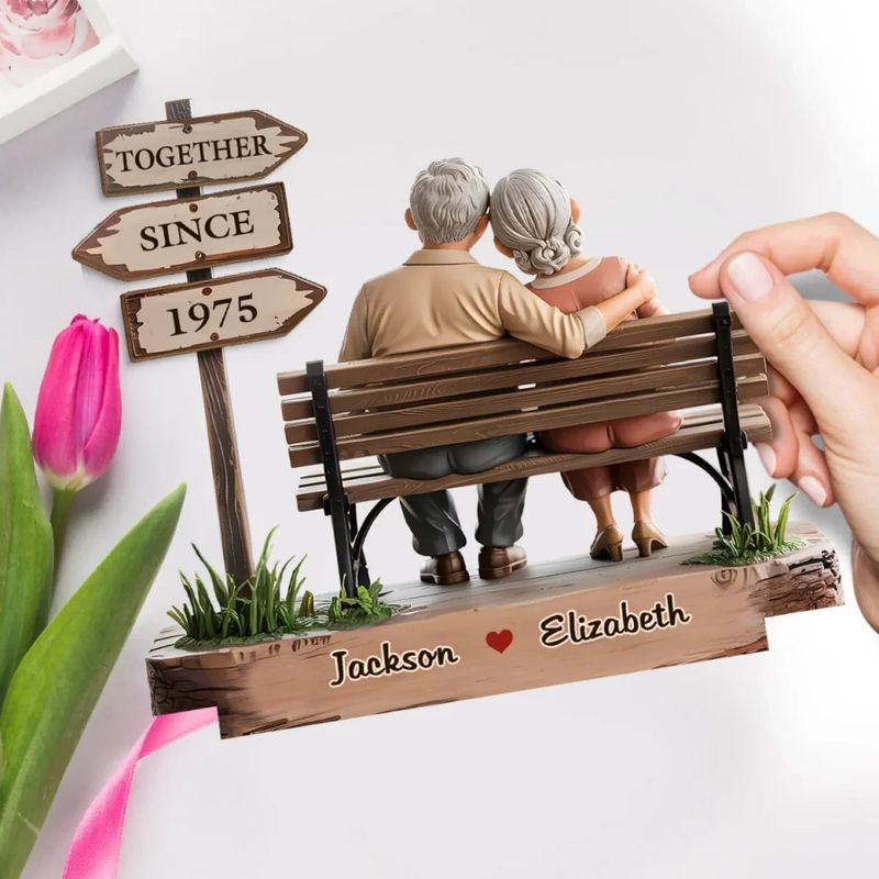 Custom double layer wooden sign with flat holder-housewarming gift, anniversary