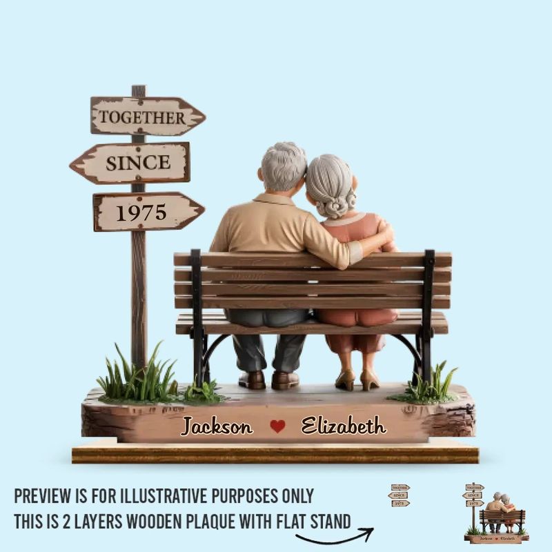 Custom double layer wooden sign with flat holder-housewarming gift, anniversary