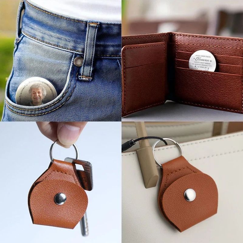Custom pocket photo hug in memory of a family