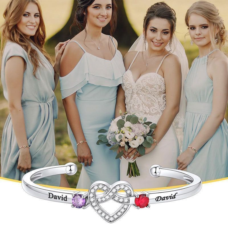 Custom born stone bracelet for couples-we hope to be forever-universal size