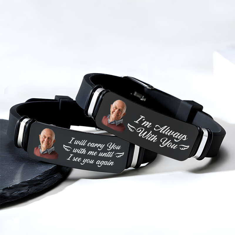 Custom photo always with you-custom souvenir bracelet-a gift of passion for family members