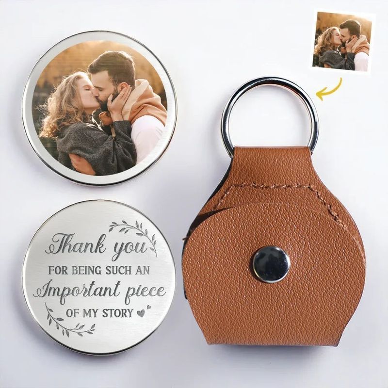 Custom photo thank you for being an invisible piece of my story-hug pocket custom for couple-gift for husband and wife, anniversary