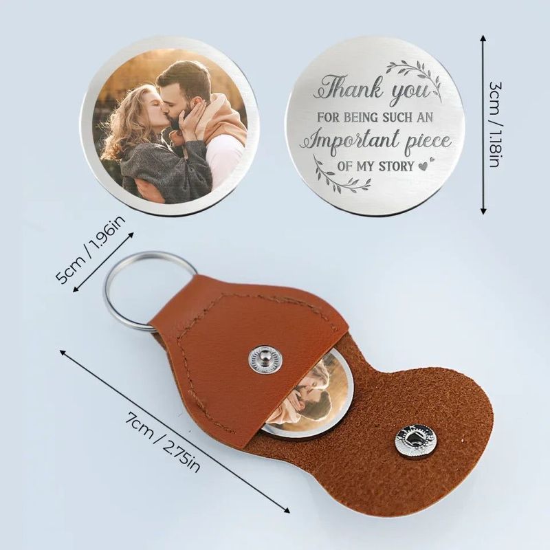 Custom photo thank you for being an invisible piece of my story-hug pocket custom for couple-gift for husband and wife, anniversary