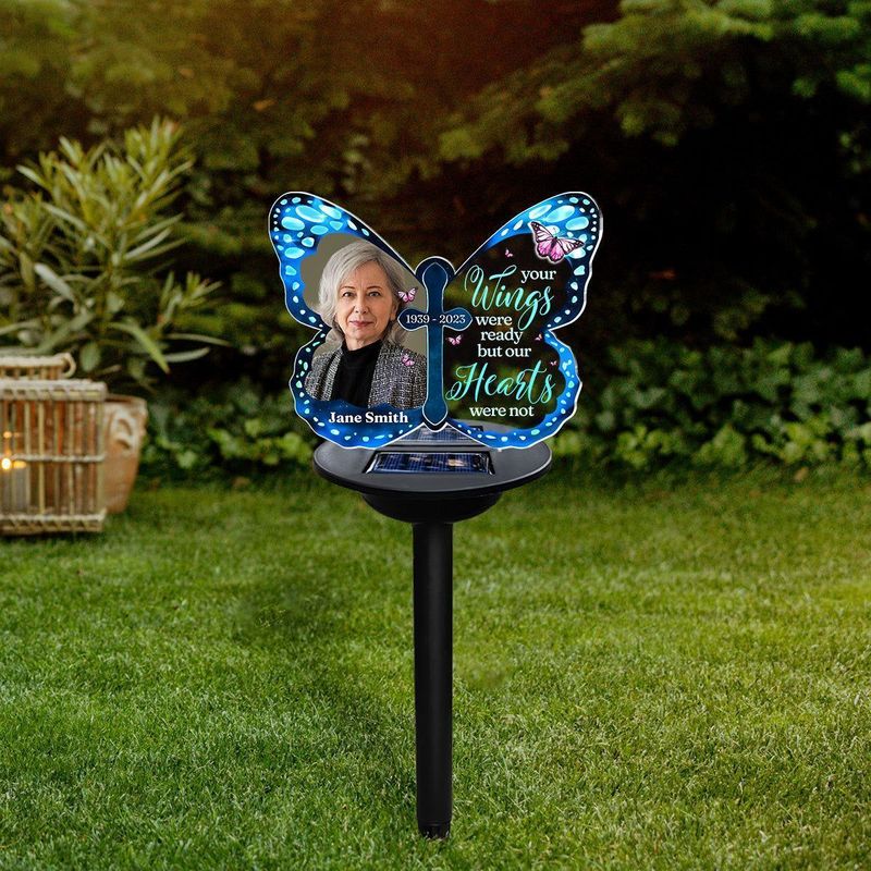 Custom picture solar lamp-your wings were ready, but my heart was not
