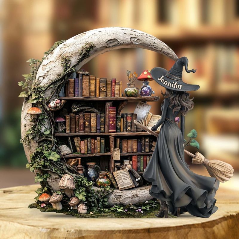 Beautiful witch custom shape custom acrylic painting