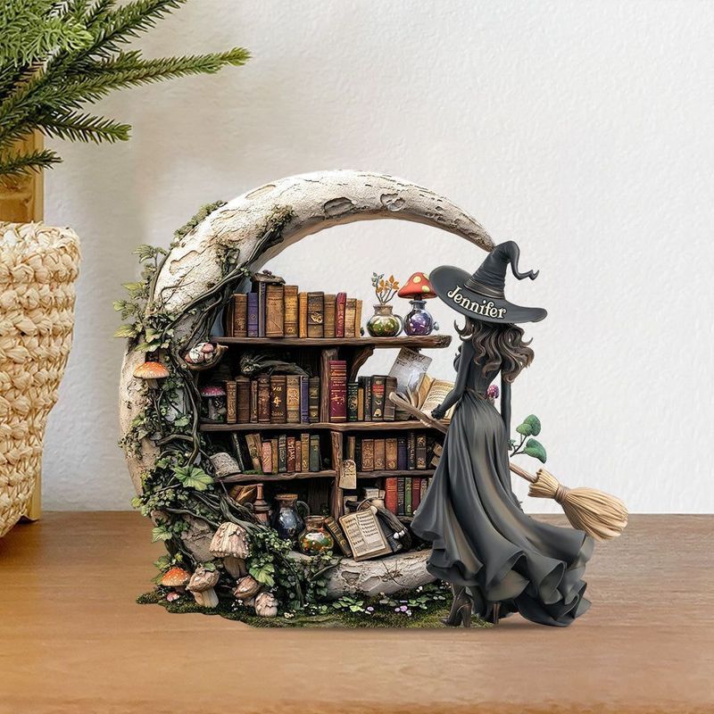 Beautiful witch custom shape custom acrylic painting