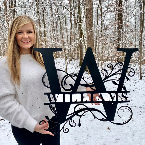 Personalized Metal Home Letter Sign