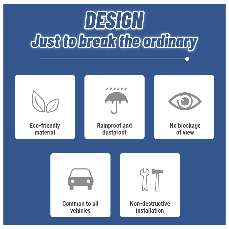 Proteção contra chuva do espelho retrovisor de encaixe（1 par）