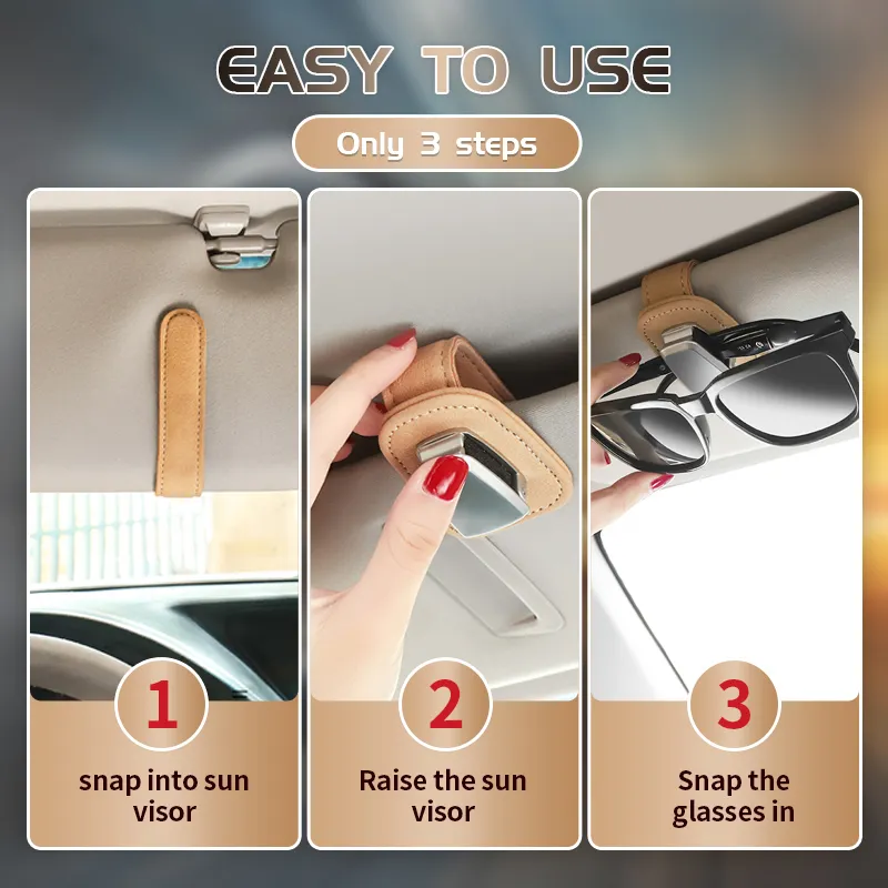 Universal Car Visor Sunglasses Holder Clip