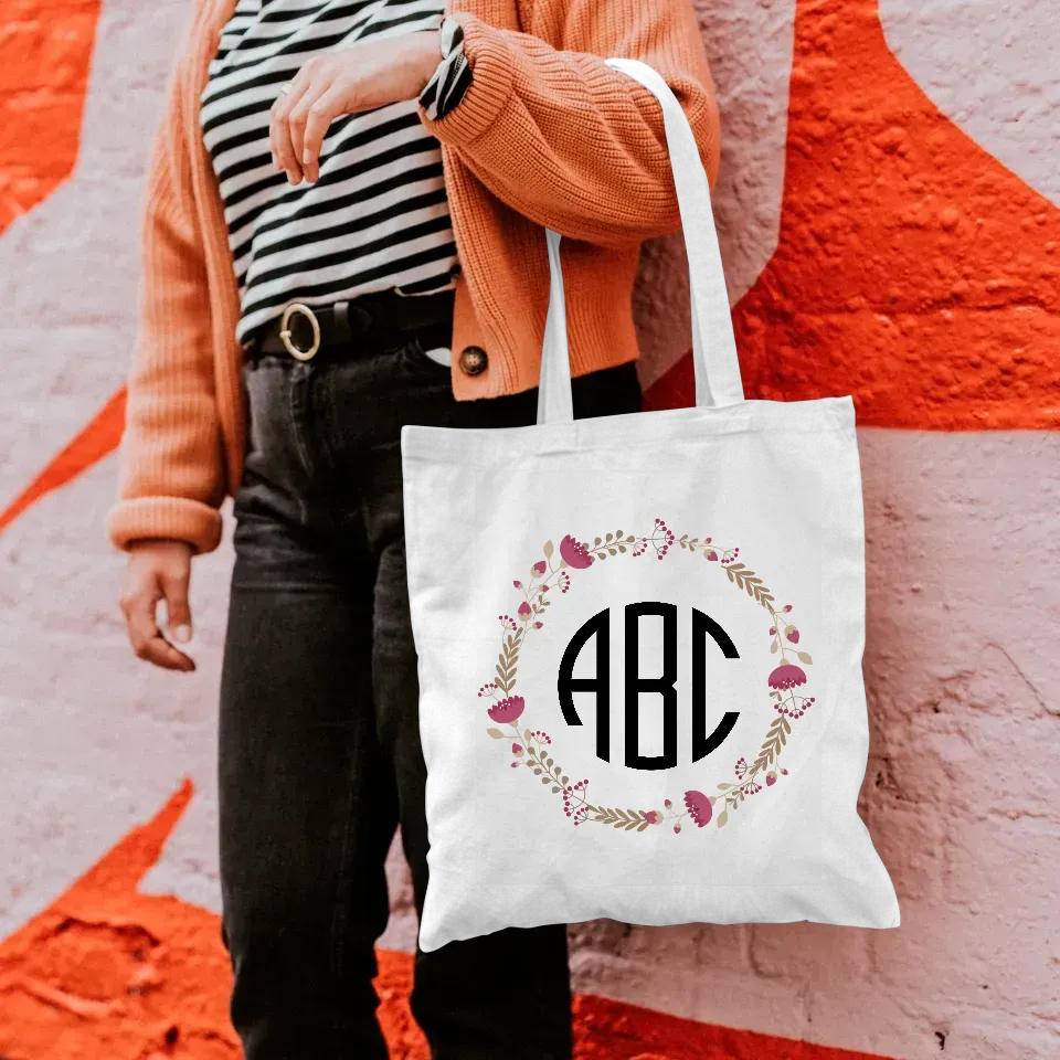 Personalized Monogram Tote Bag