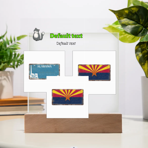 Custom Acrylic Square Plaque - Our Song