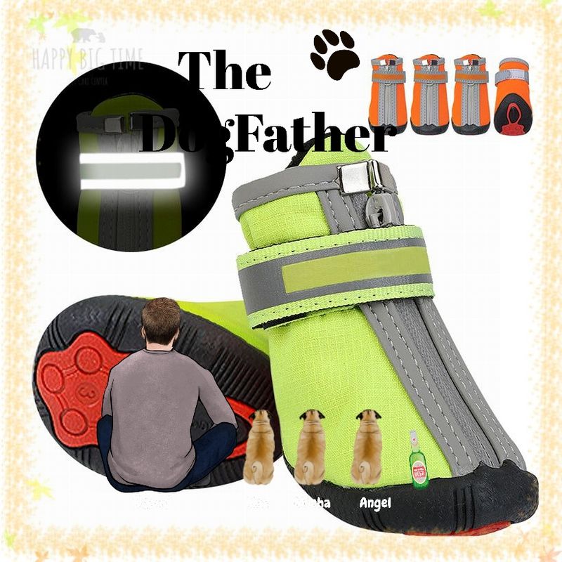 Winter Dog Shoes Warm Small Big Dogs Shoes Socks Waterproof Reflective Dog Boots Paw Protector Non Slip Rain Snow Pet Booties