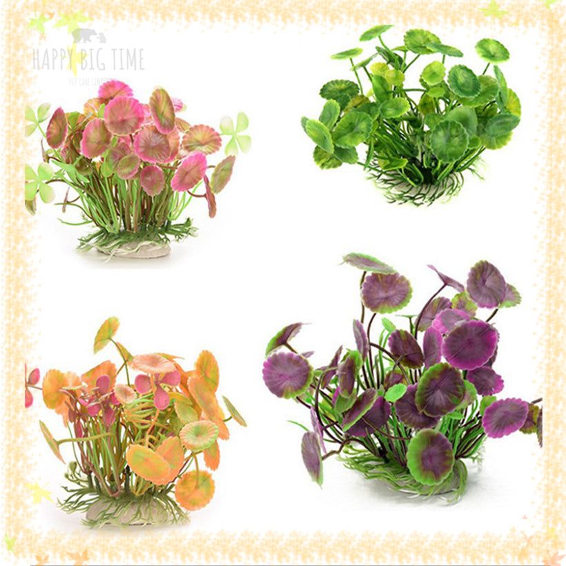 Simulation Water Plant For Fish Turtle Tank Landscaping Aquarium Decoration Ornament